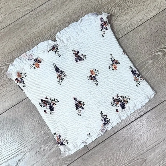NWT Rue 21 Floral Smocked Tube Top - Picture 6 of 8